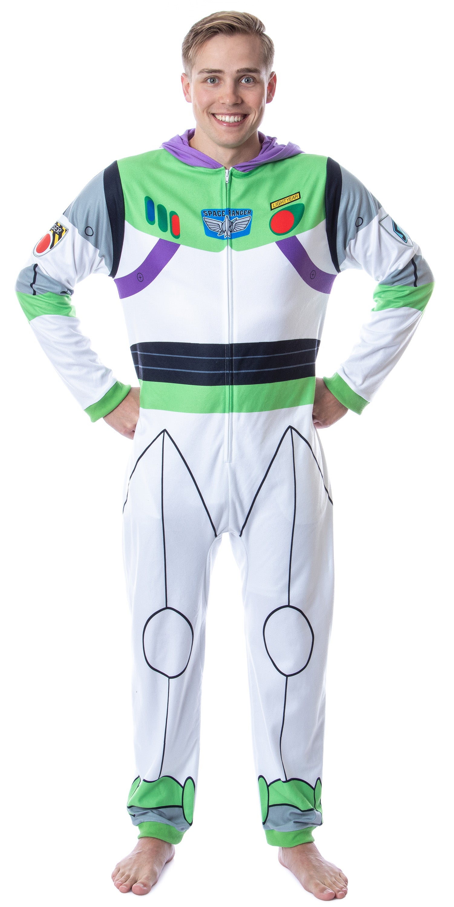 Disney Mens' Toy Story Buzz Lightyear Space Ranger Costume Pajama Union Suit