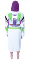 Disney Men's Toy Story Buzz Lightyear Costume Ultra-Soft Fleece Plush Hooded Robe Bathrobe