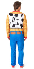 Disney Mens' Toy Story Movie Sheriff Woody Character Costume Footless Sleep Union Suit