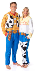 Disney Mens' Toy Story Movie Sheriff Woody Character Costume Footless Sleep Union Suit