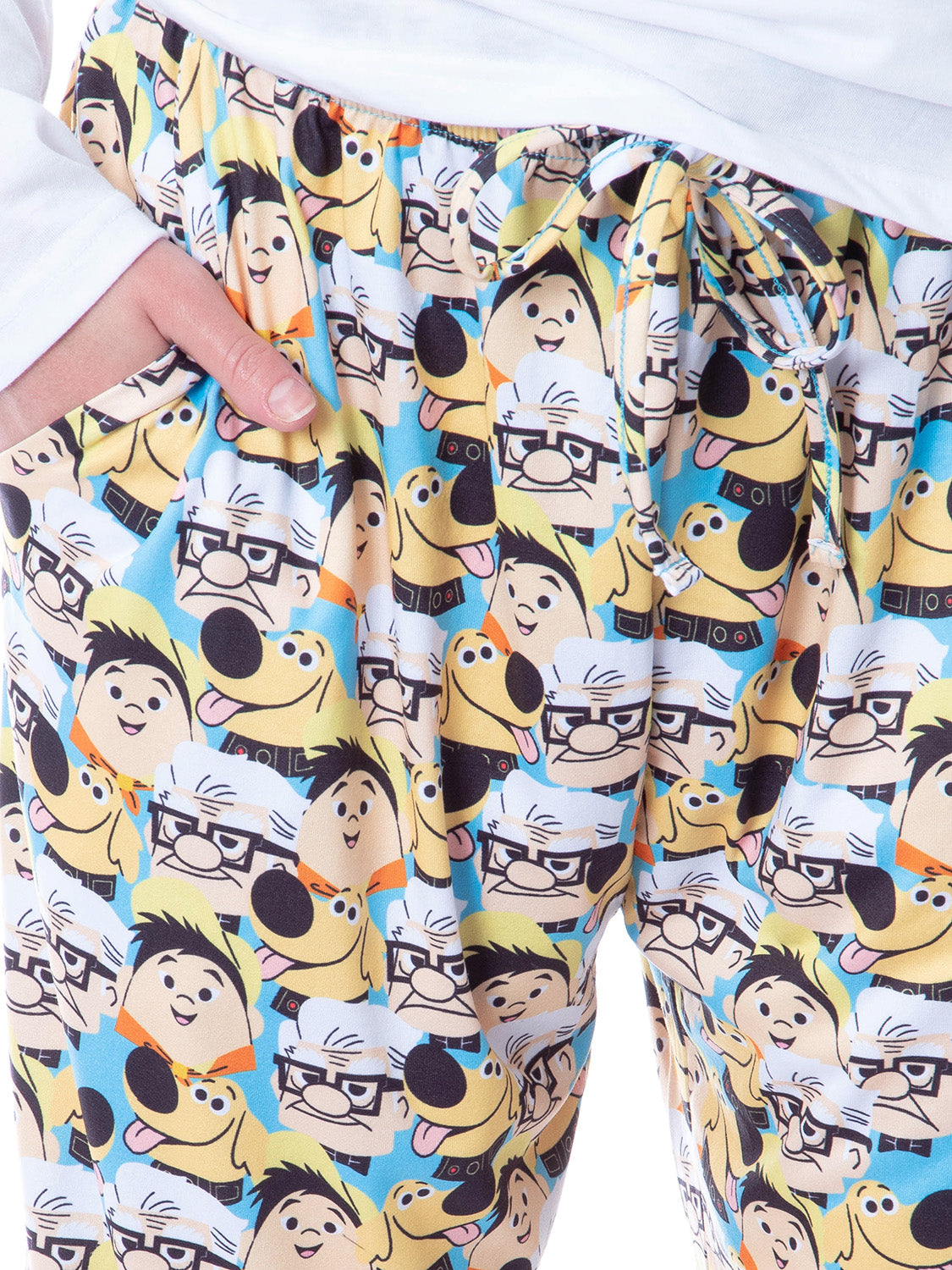 Disney Womens' Up Movie Film Carl Russell Dug Chibi Sleep Pajama Pants