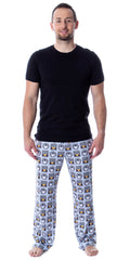 Disney Mens' WALL-E Allover Cartoon Characters Loungewear Pajama Pants