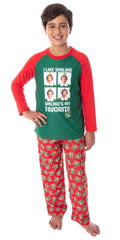Elf The Movie Boys' Buddy I Like Smiling, Smiling's My Favorite Raglan Shirt And Pants 2 Piece Pajama Set