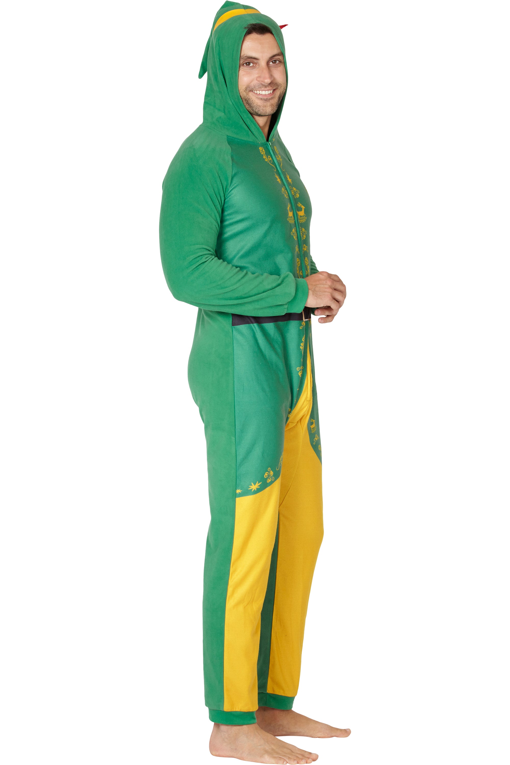 INTIMO Elf The Movie Mens Buddy The Elf One Piece Costume Pajama Set