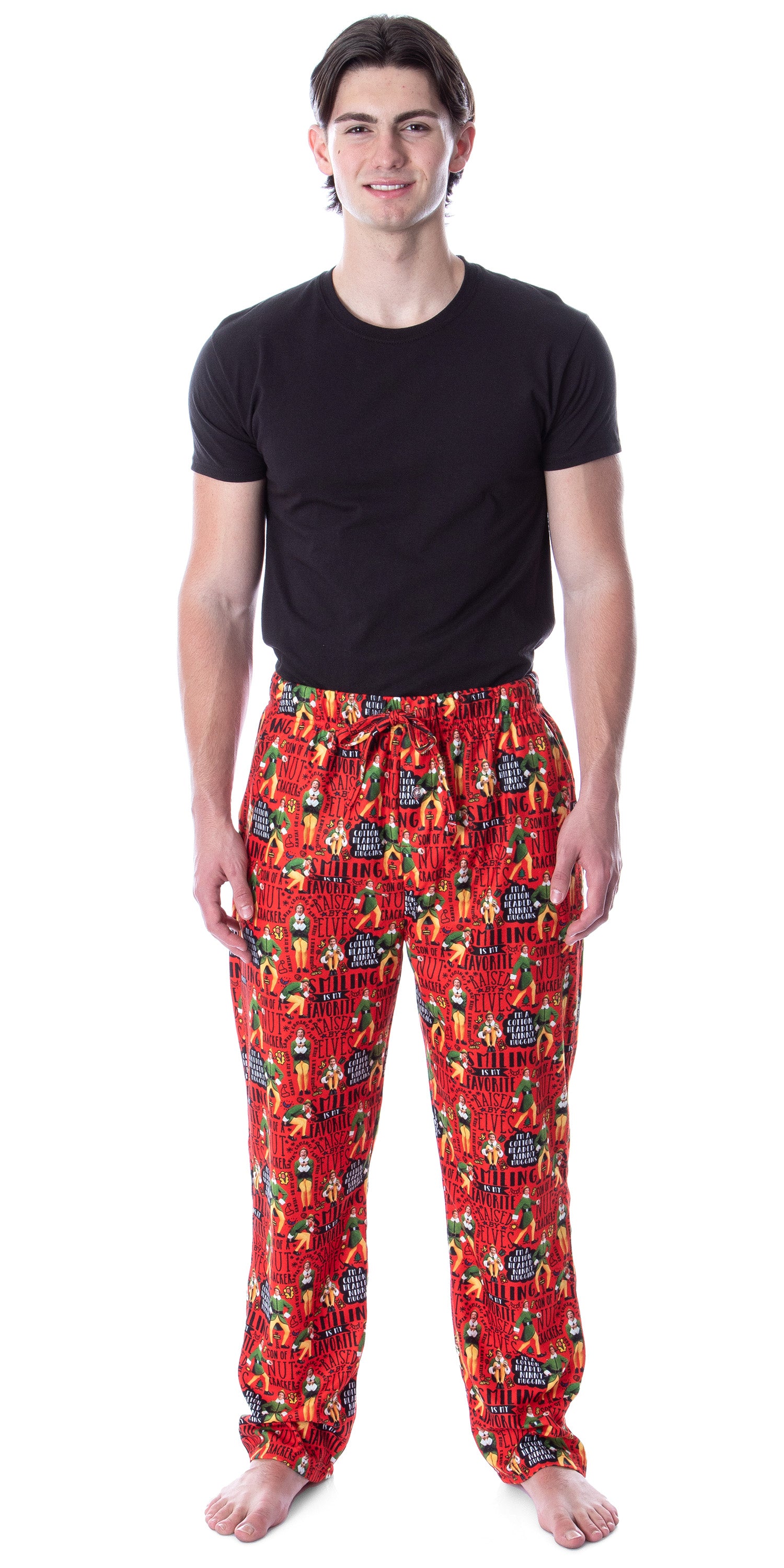 Elf The Movie Men's Cotton Headed Ninny Muggins Loungewear Pajama Pants (MD)