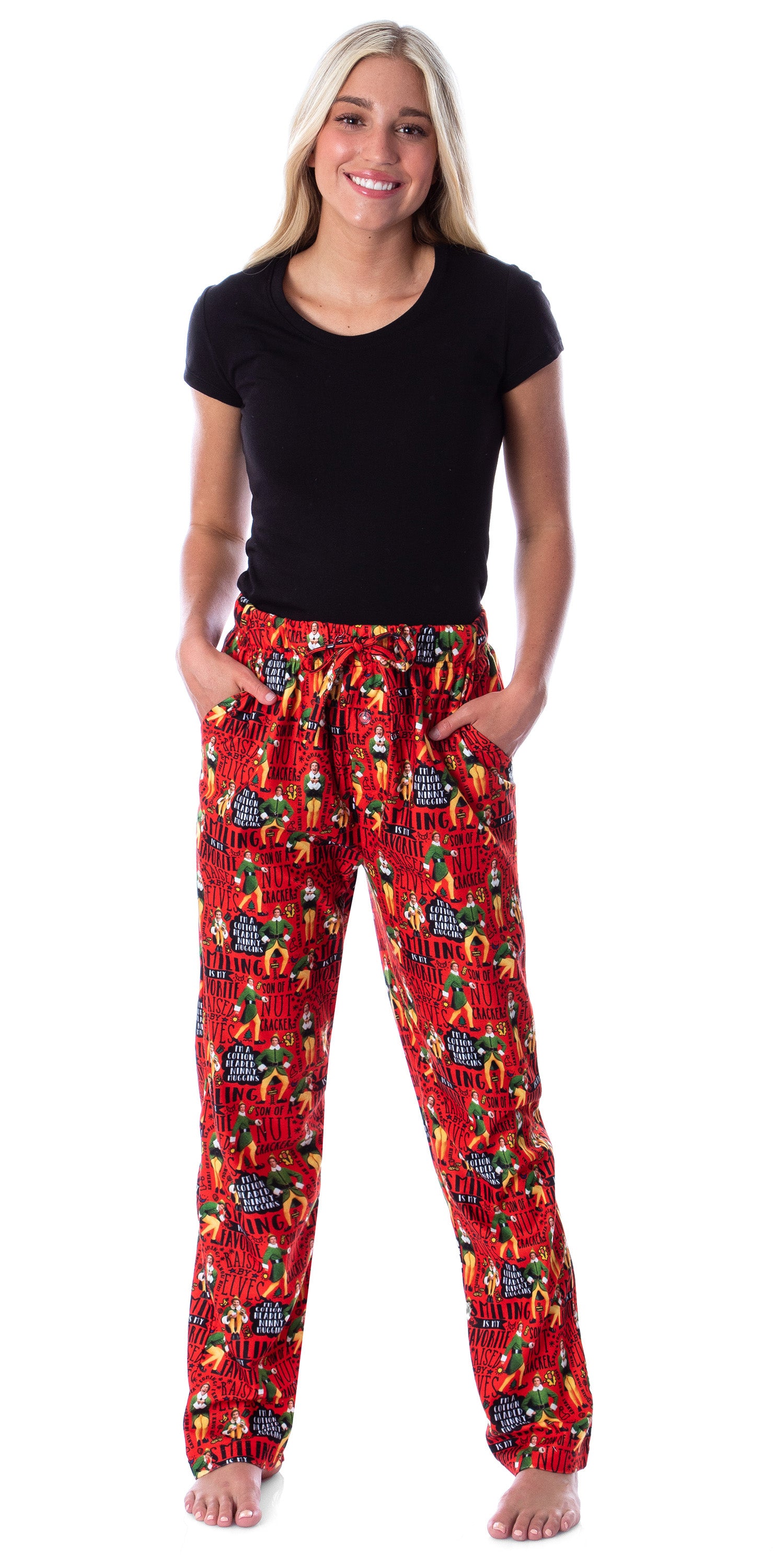Elf The Movie Men's Cotton Headed Ninny Muggins Loungewear Pajama Pants (MD)