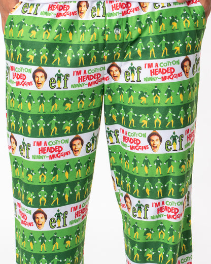 Elf The Movie Mens' Film Cotton-Headed Ninny-Muggins Sleep Pajama Set