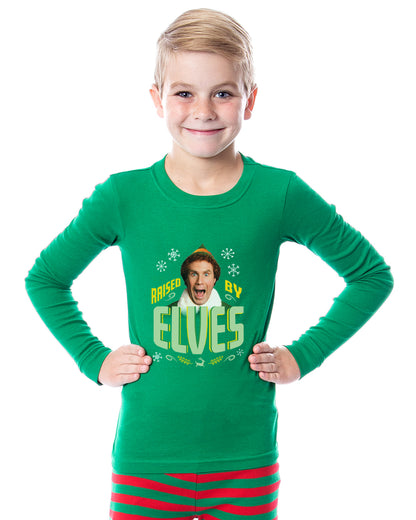 Elf Pajamas Matching Family Buddy Raised by Elves Tight Fit Sleep Set