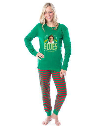 Elf Pajamas Matching Family Buddy Raised by Elves Tight Fit Sleep Set