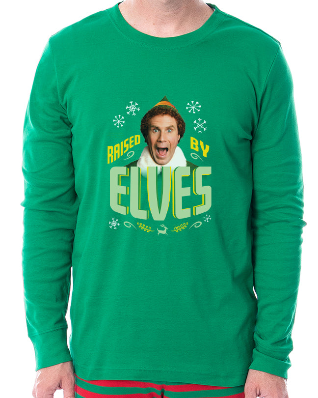 Elf Pajamas Matching Family Buddy Raised by Elves Tight Fit Sleep Set
