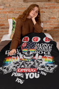 CBGB Blanket OMFUG Punk You Home of Underground Rock Fleece Throw Blanket 48" x 60" (122cm x152cm)