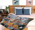 Def Leppard Blanket Faded Union Jack Band Members Rock Music Fleece Throw Blanket 48" x 60" (122cm x152cm)