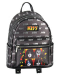 KISS Starchild Demon Spaceman Catman 70s Rock Band Toss Print Mini Backpack