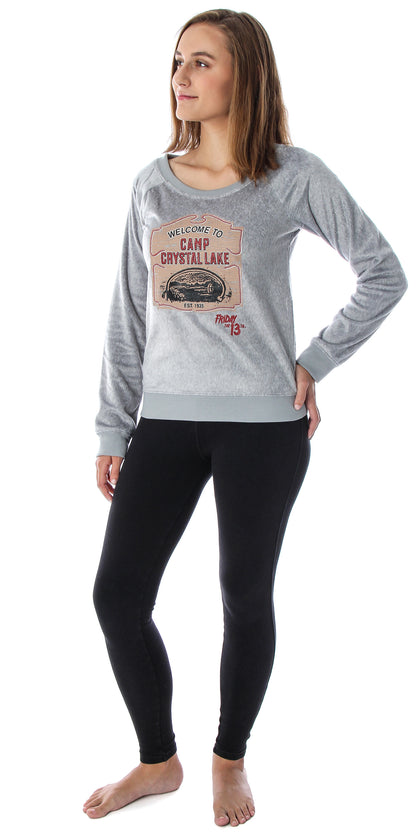 Friday The 13th Juniors' Camp Crystal Lake Long Sleeve Sleep Pajama Top