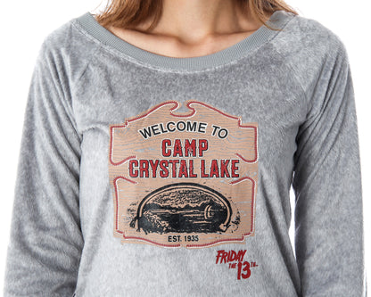 Friday The 13th Juniors' Camp Crystal Lake Long Sleeve Sleep Pajama Top