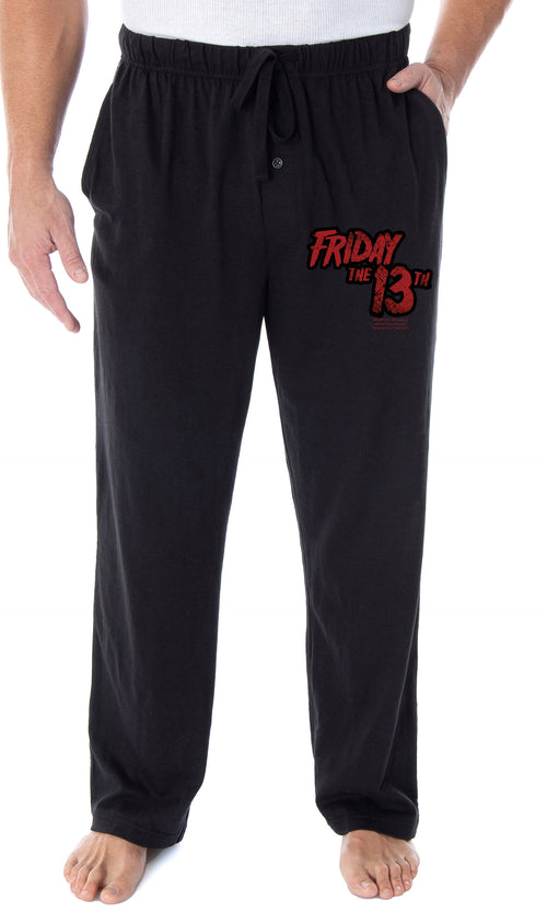 Friday The 13th Men's Movie Film Logo Loungewear Sleep Bottoms Pajama Pants