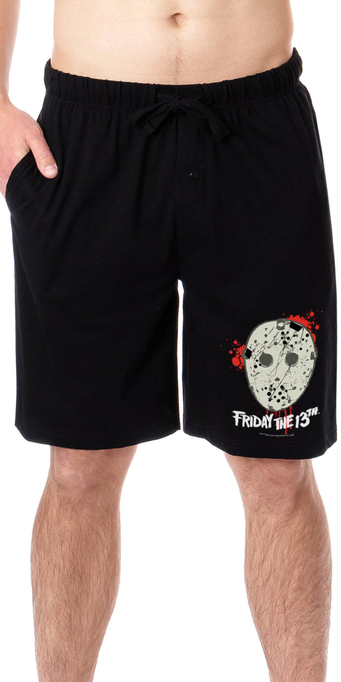 Friday The 13th Mens' Movie Film Jason Mask Horror Sleep Pajama Shorts