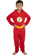 DC Comics Big Boys' Superhero Character Hooded Union Suit Footless Pajamas Costume