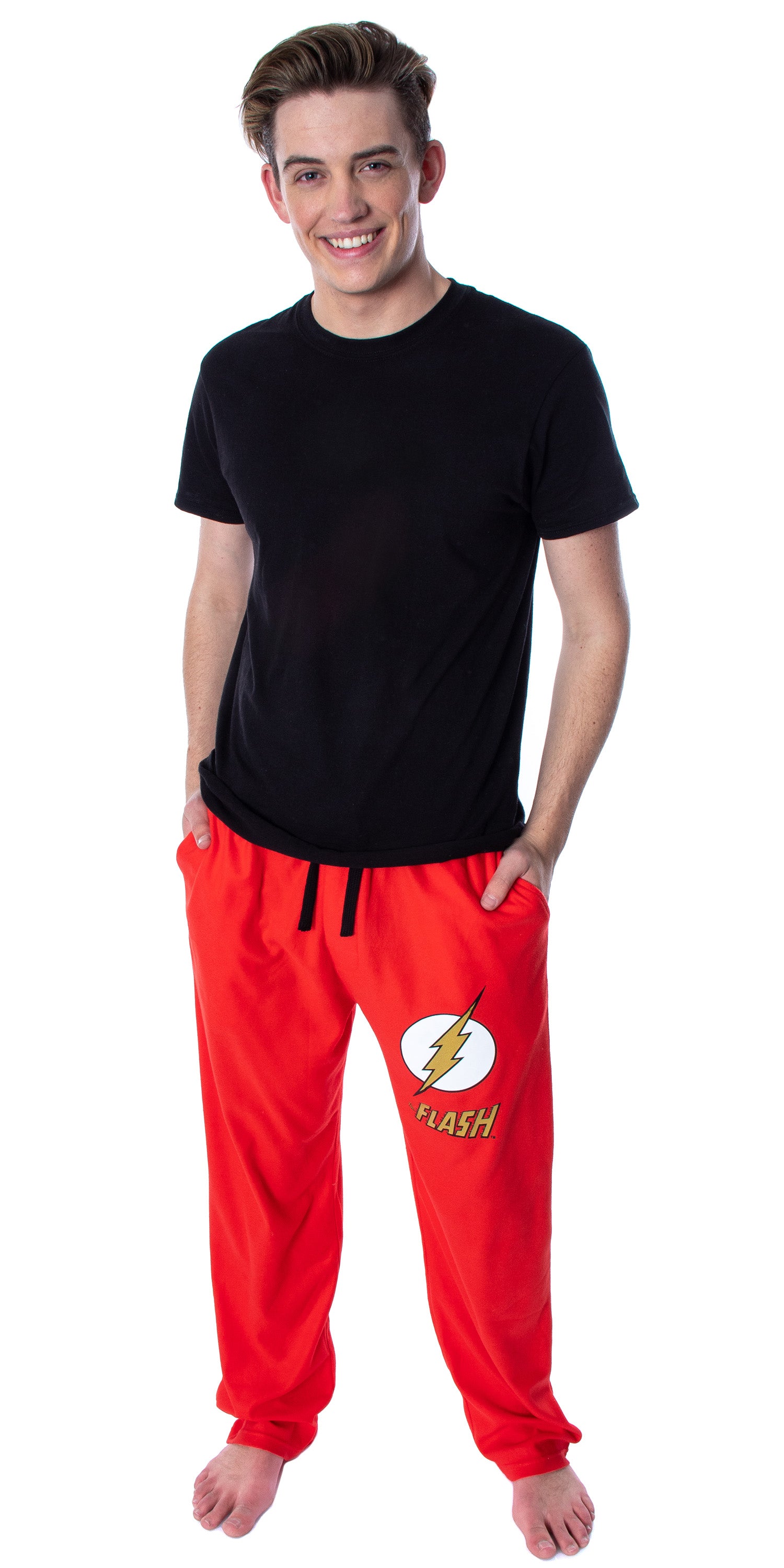 DC Comics Men's The Flash Classic Logo Loungewear Sleep Pajama Pants