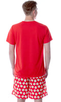 DC Comics Mens' The Flash Logo Short Sleeve Shirt Pajama Short Set