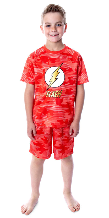 DC Comics Boys' Justice League Digital Camo The Flash 2 Piece Pajama Set
