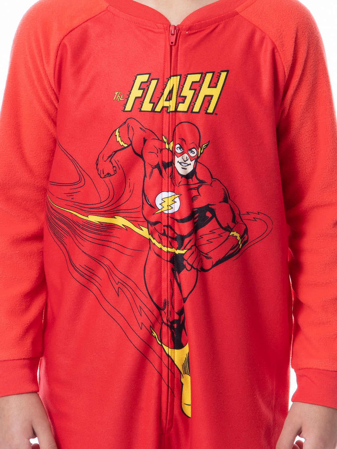 DC Boys' Classic The Flash Union Suit Footless Sleep Pajama Costume