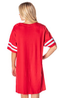 DC Comics Womens' The Flash Classic Symbol Nightgown Pajama Shirt Dress
