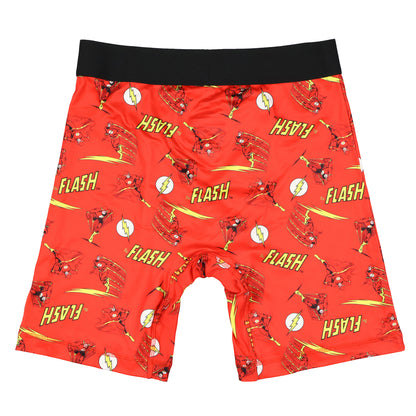 DC Comics The Flash Boxer Briefs Men's Allover Design Tight Fit Underwear