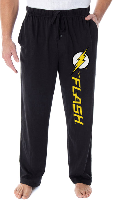 DC Comics Men's The Flash Lightning Bolt Superhero Logo Loungewear Pajama Pants