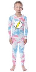 DC Comics Kids' Superhero The Flash Boys Girls Long Sleeve Shirt and Pants 2 Piece Tight Fit Youth Pajama Set