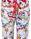 Frosty the Snowman Women's Christmas Tossed Print Sleep Pajama Pants For Adults