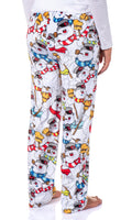 Frosty the Snowman Women's Christmas Tossed Print Sleep Pajama Pants For Adults