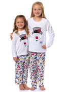 Frosty the Snowman Multiple Sizes Available Girl's Christmas Sleep Tossed Print Pajama Set For Kids