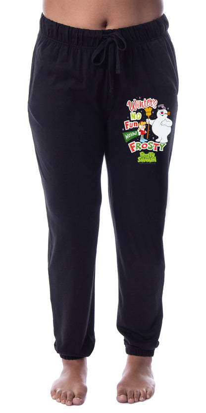 Frosty the Snowman Womens' Winter's No Fun Sleep Jogger Pajama Pants