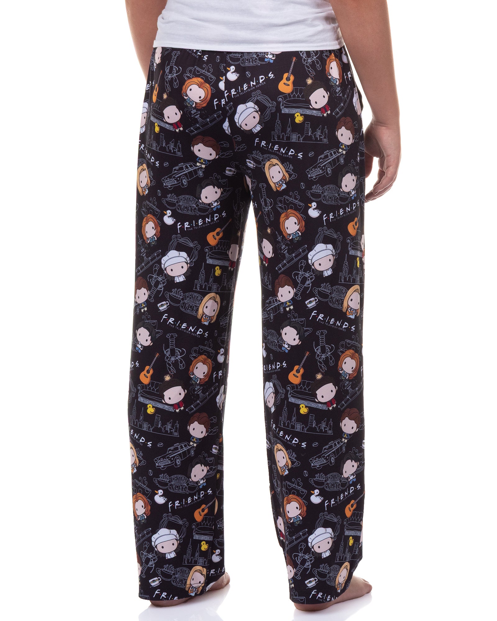 FRIENDS Women's Pajama Pants Chibi Characters Sleep Lounge Bottoms