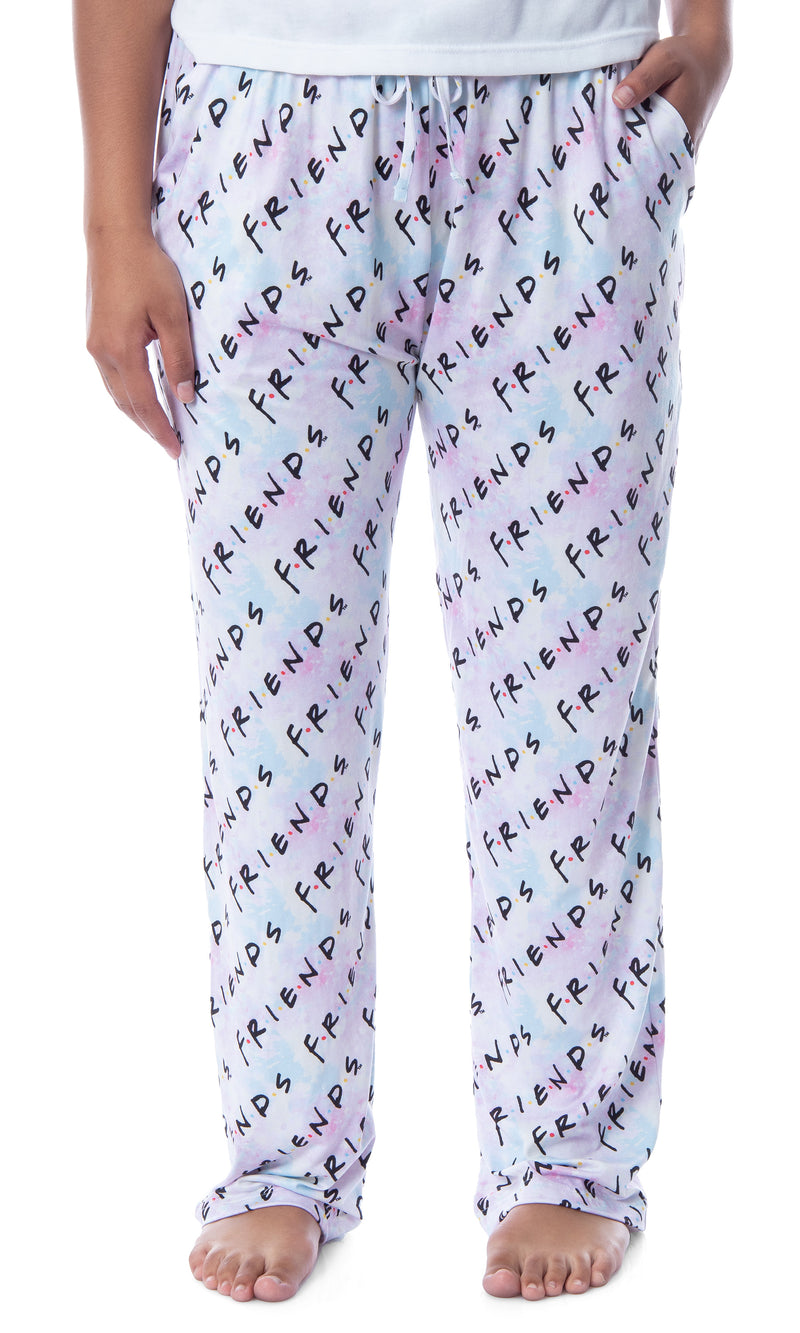Friends The TV Series Womens' Show Title Logo Pastel Tie Dye Pajama Pants