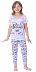 Friends TV Show Logo Girls' I'd Rather Be Watching Sleep Jogger Pajama Set