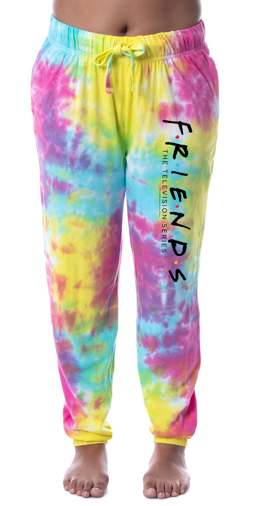 Friends TV Show Logo Womens' Tie Dye Sleep Pajama Pants Loungewear (X-Small)