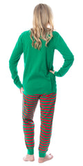 Friends The TV Show Series Christmas Lights Logo Tight Fit Holiday Matching Family Pajamas (Adult, Medium)