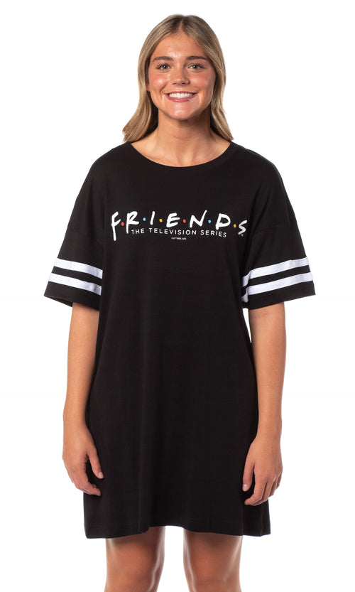 Friends The Television Series Women's Nightgown Pajama Shirt Dress For Adults