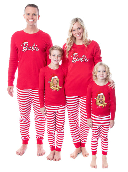 Barbie Family Christmas Logo Santa Unisex Sleep 2 Piece Pajama Set