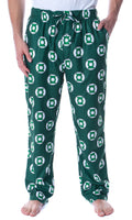 DC Comics Men's Green Lantern Allover Symbol Superhero Loungewear Sleep Pajama Pants
