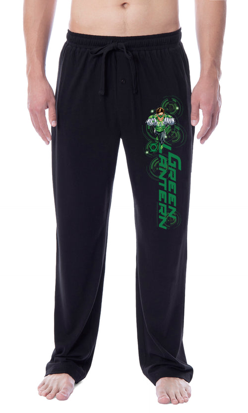 DC Comics Mens' Green Lantern Logo Hal Jordan Sleep Pajama Pants (X-Large)