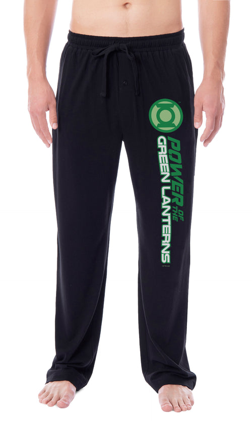 DC Comics Mens' Green Lantern Brightest Day Blackest Night Logo Sleep Pajama Pants  - All Corps