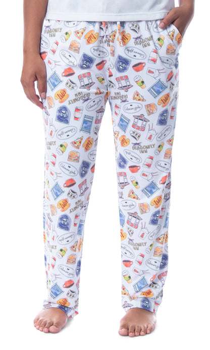 Gilmore Girls Womens' s Toss Print Luke's Diner Stars Hollow Pajama Pants