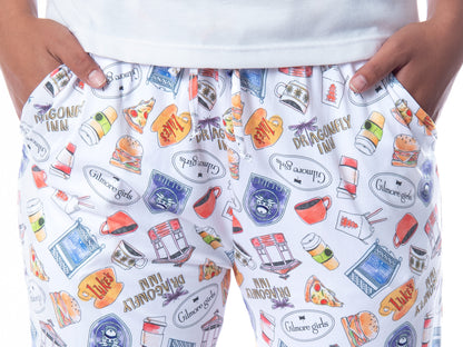 Gilmore Girls Womens' s Toss Print Luke's Diner Stars Hollow Pajama Pants