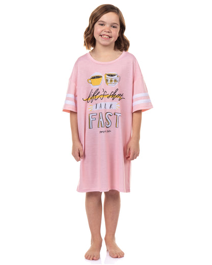 Gilmore Girls Life's Short Talk Fast Girl's Varsity Nightgown Sleep Shirt (18/20)
