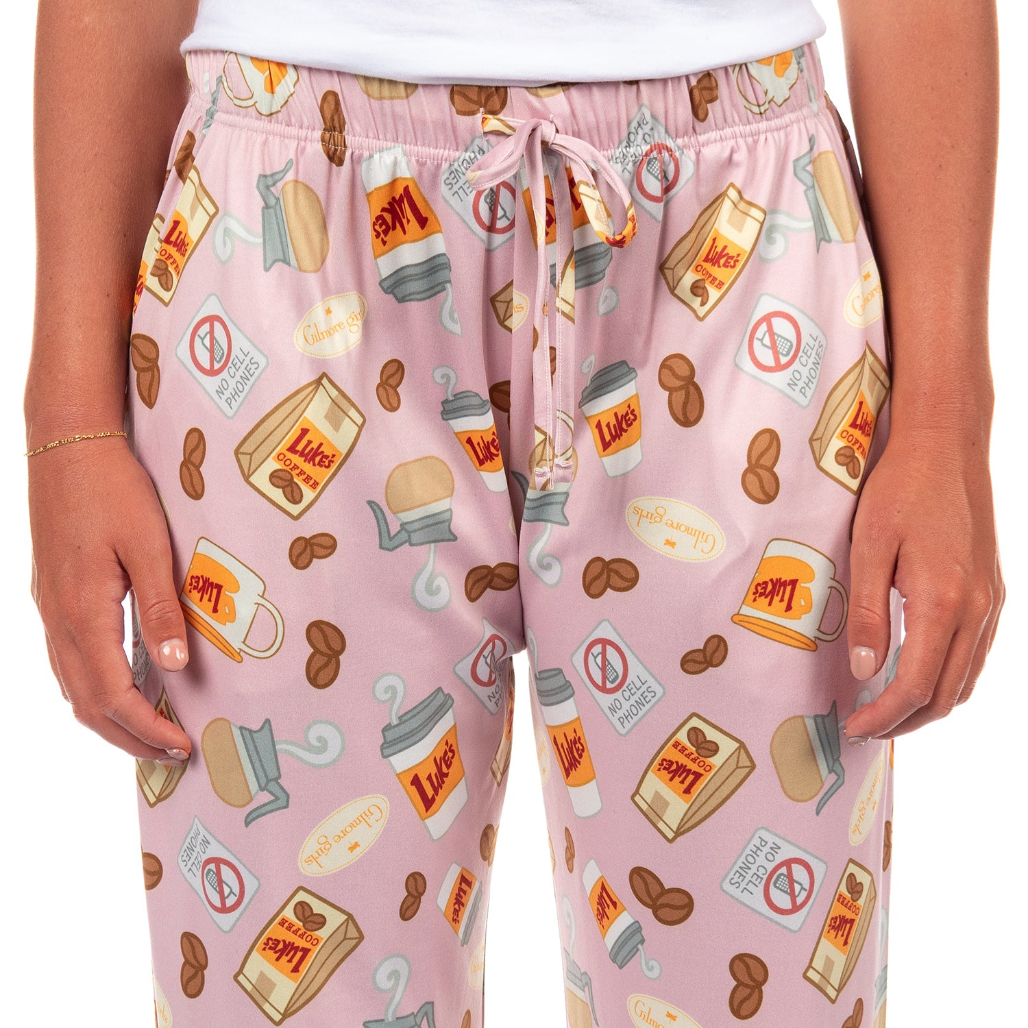 Gilmore Girls Pajama Pants Women's Luke's Coffee Themed Lounge Bottoms