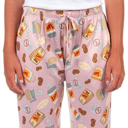 Gilmore Girls Pajama Pants Women's Luke's Coffee Themed Lounge Bottoms