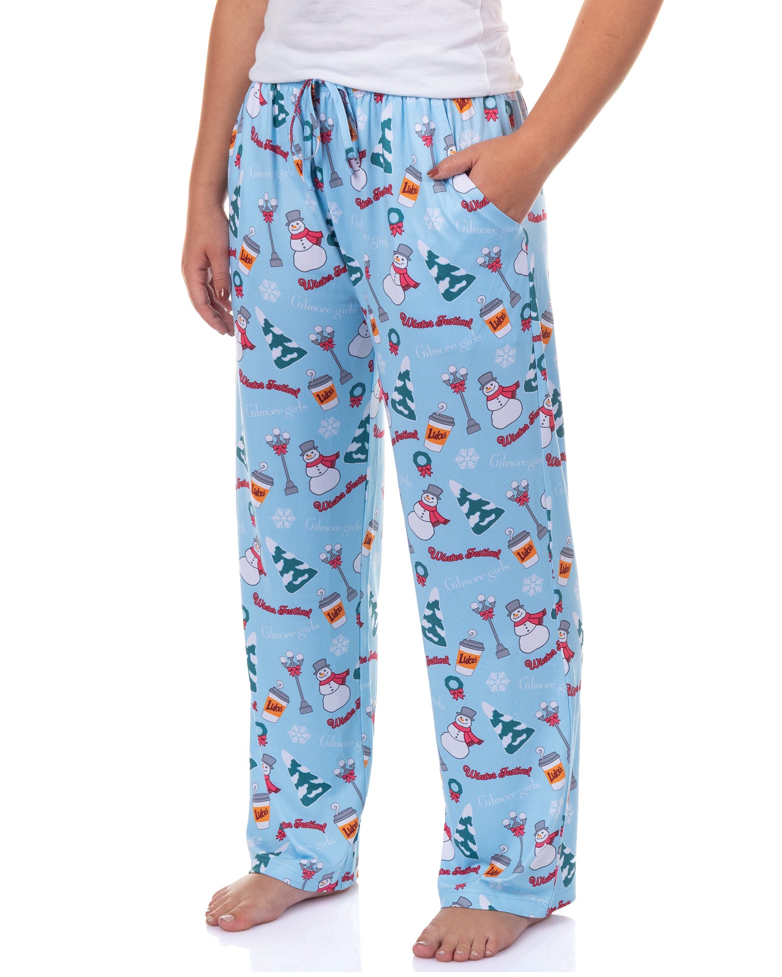 Gilmore Girls Pajamas Women's Winter Festival Allover Design Lounge Pants